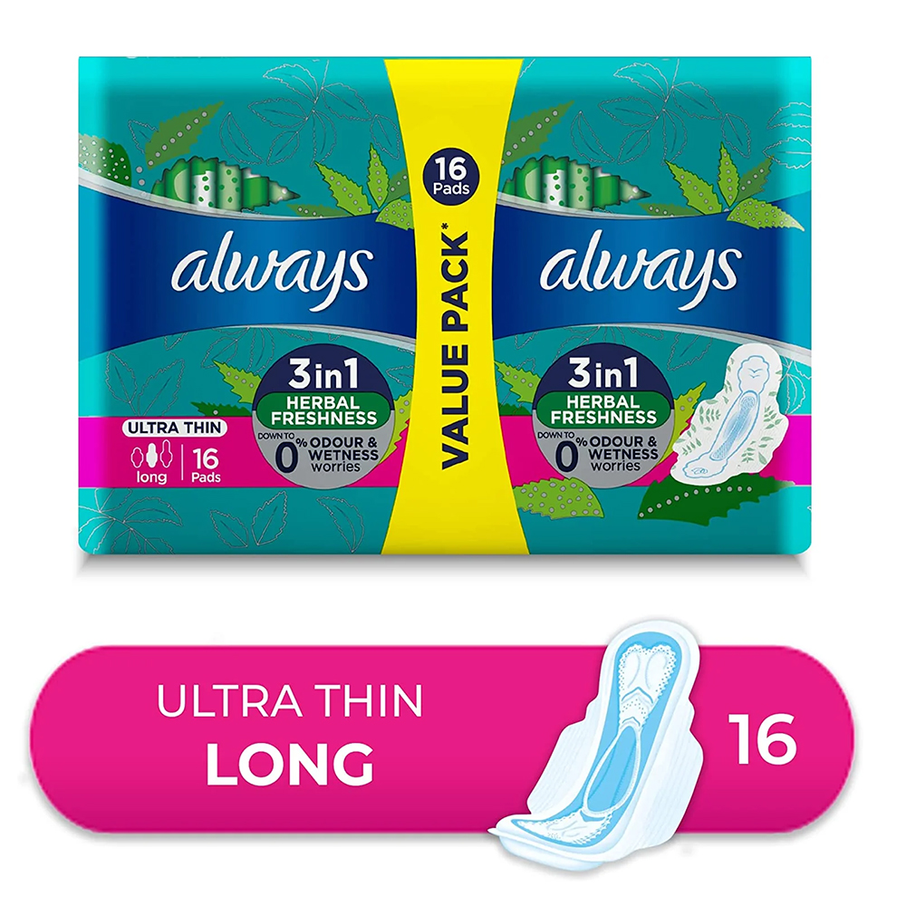 Always Herbal Ultra Thin Long 16Pads Always Herbal Ultra Thin Long 16Pads