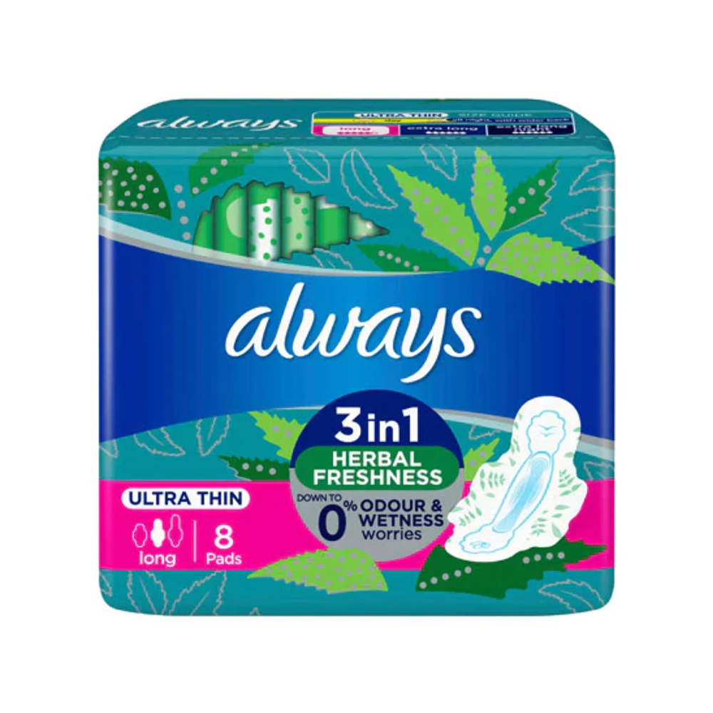 Always Herbal Ultra Thin Long 8Pads Always Herbal Ultra Thin Long 8Pads