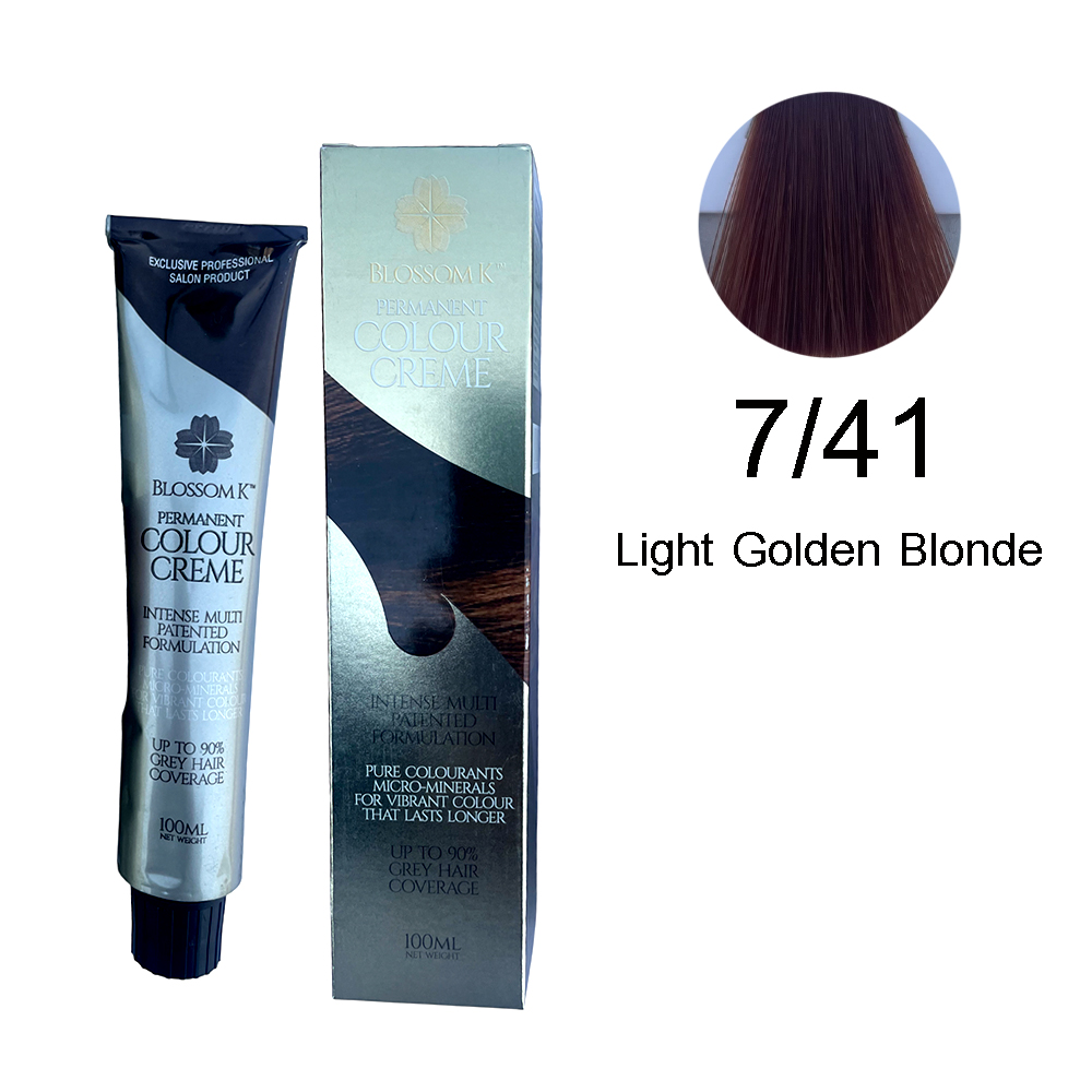 Blossom K Hair Colour Light Golden Blonde 7.41 Blossom K Hair Colour Light Golden Blonde 7.41