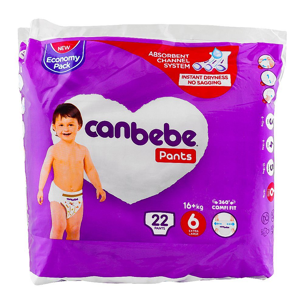 Canbebe Pant Economy Pack No. 6 Extra Large 16+ Kg 22-Pack Canbebe Pant Economy Pack No. 6 Extra Large 16+ Kg 22-Pack