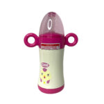Cille Straw Bottle Pink & White 260Ml (1461)