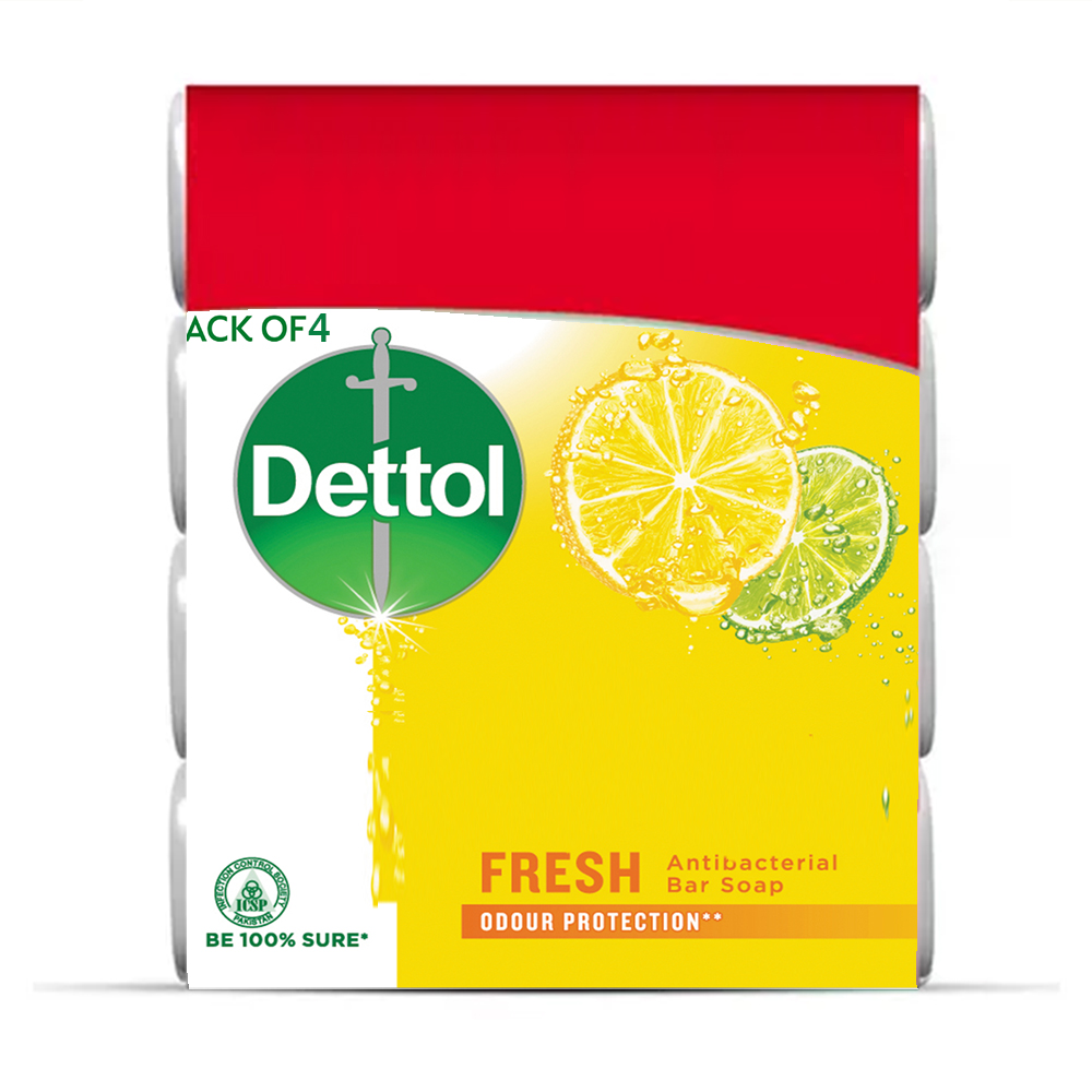 Dettol Soap Fresh Pack Of 4 110Gx4 Dettol Soap Fresh Pack Of 4 110Gx4