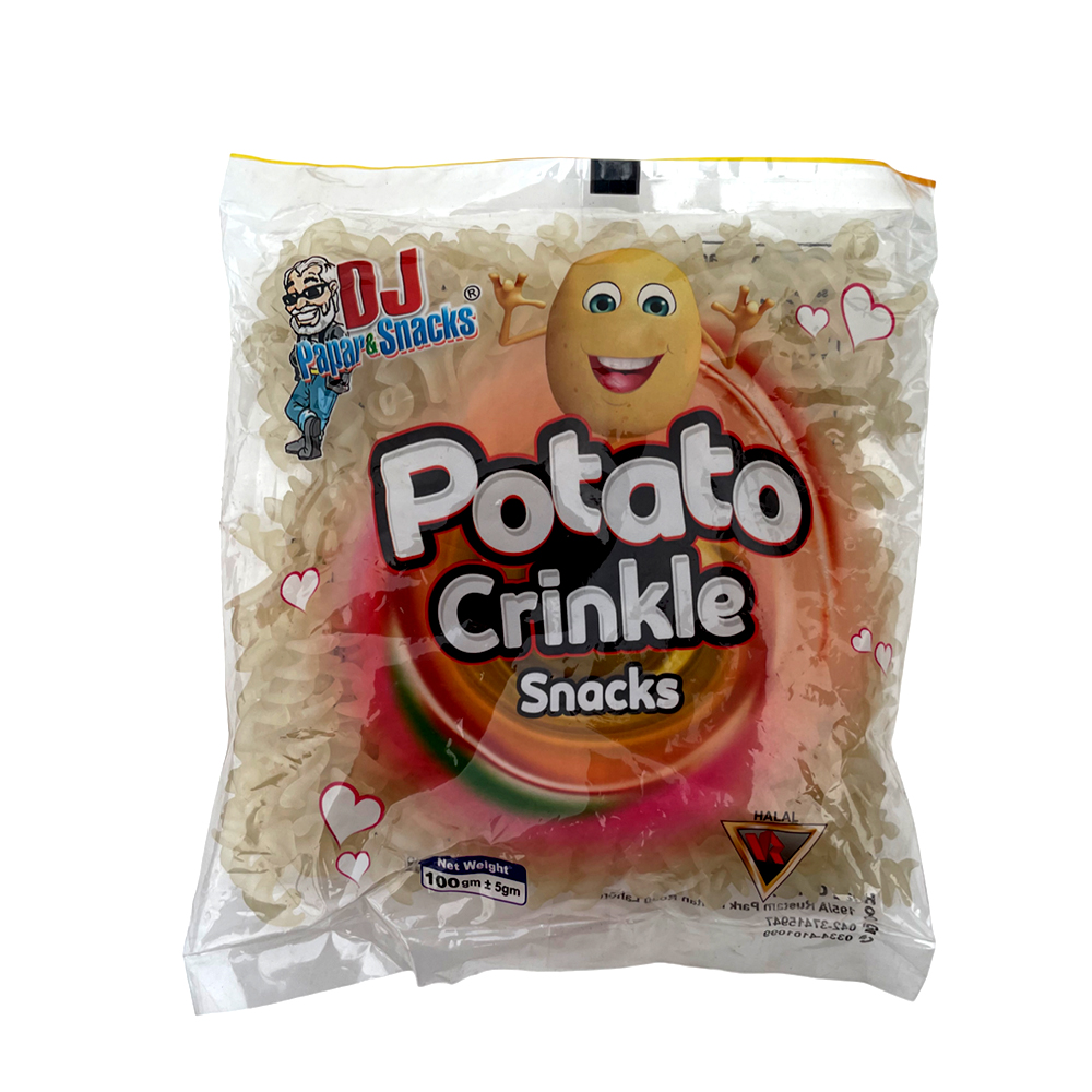 Dj Papar & Snacks Potato Crinkle 100G Dj Papar & Snacks Potato Crinkle 100G