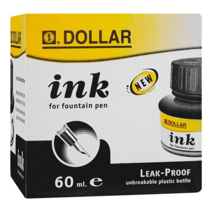 Dollar Ink For Fountain Pen Black 60Ml Pp60