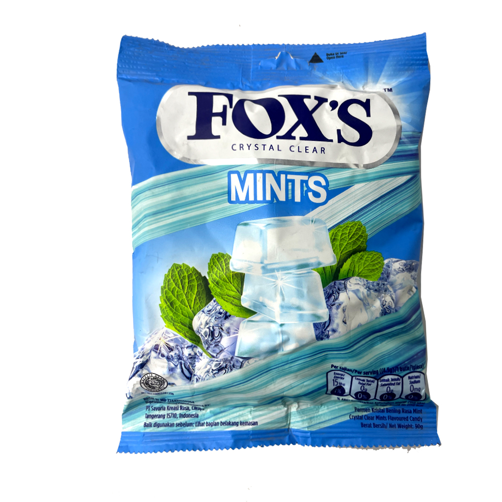Foxs Crystal Clear Mints Candy 90G Foxs Crystal Clear Mints Candy 90G