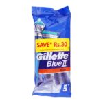 Gillette Blue Ii Plus Disposable Razor 5-Pack