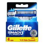 Gillette Mach3 Turbo Cartridges Razor Blades 4-Pack