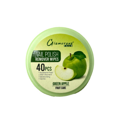 Glamorous Face Nail Polish Remover Apple Wipes 40Pcs