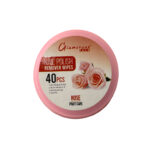 Glamorous Face Nail Polish Remover Rose Wipes 40Pcs