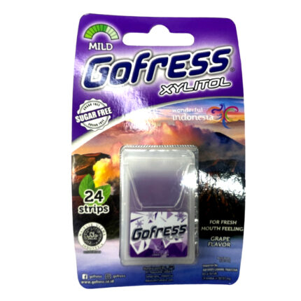 Gofress Xylitol Mouth Fresh Strips Sugar Free Grape 24 Strips
