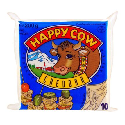Happy Cow Cheddar Slice 10-Pack 200G