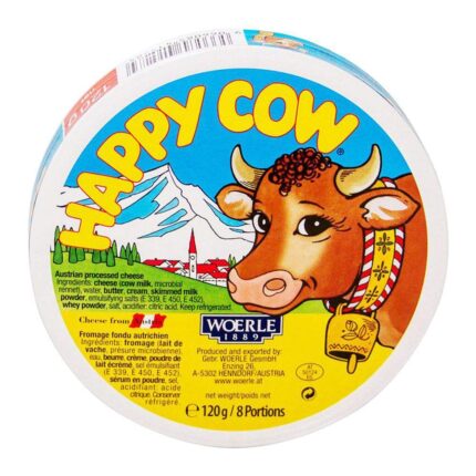 Happy Cow Processed Cheese 8 Portion 120G