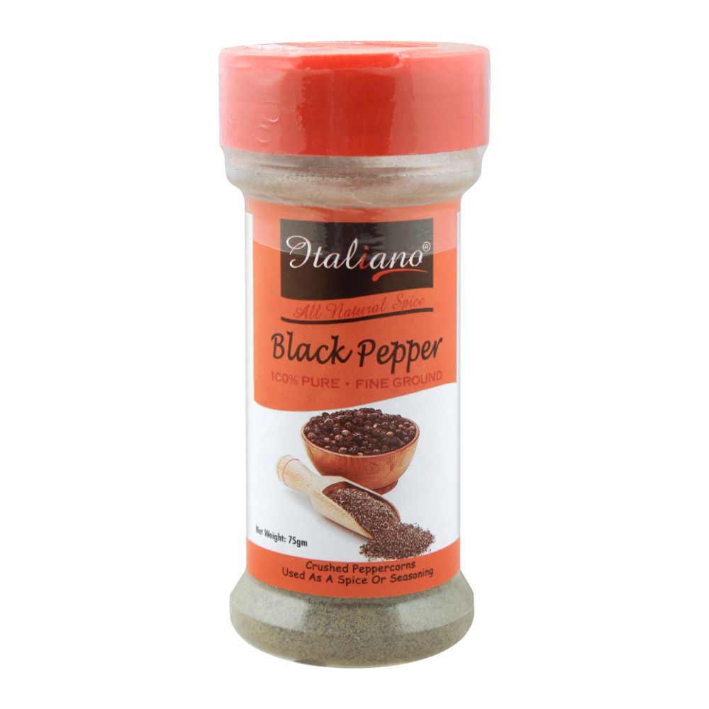 Italiano Black Pepper Ground 75g Italiano Black Pepper Ground 75g