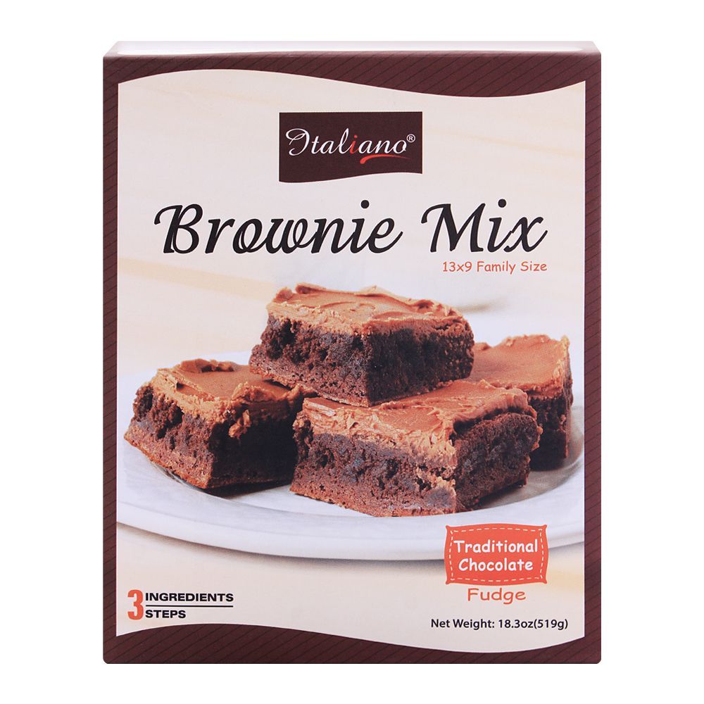 Italiano Brownie Mix Traditional Chocolate Fudge 519G Italiano Brownie Mix Traditional Chocolate Fudge 519G