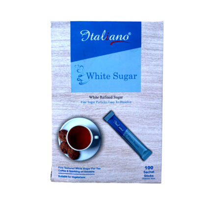 Italiano White Sugar 100 Sachet Sticks