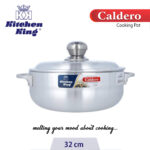 Kitchen King Caldero Cooking Pot Silver 32Cm 7.8L