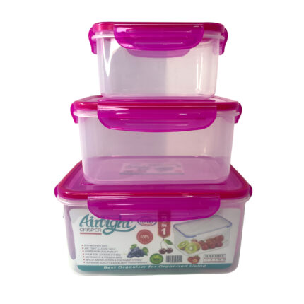 Kiwi Collection Airtight Crisper 3Pcs