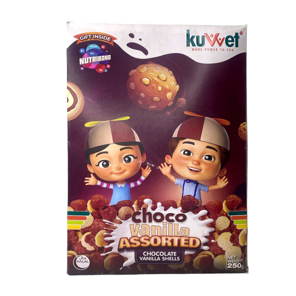 Kuvvet Choco Vanilla Assorted Shells 250G Kuvvet Choco Vanilla Assorted Shells 250G
