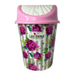 Levenna Collection Dustbin Printed With White & Pink Cover