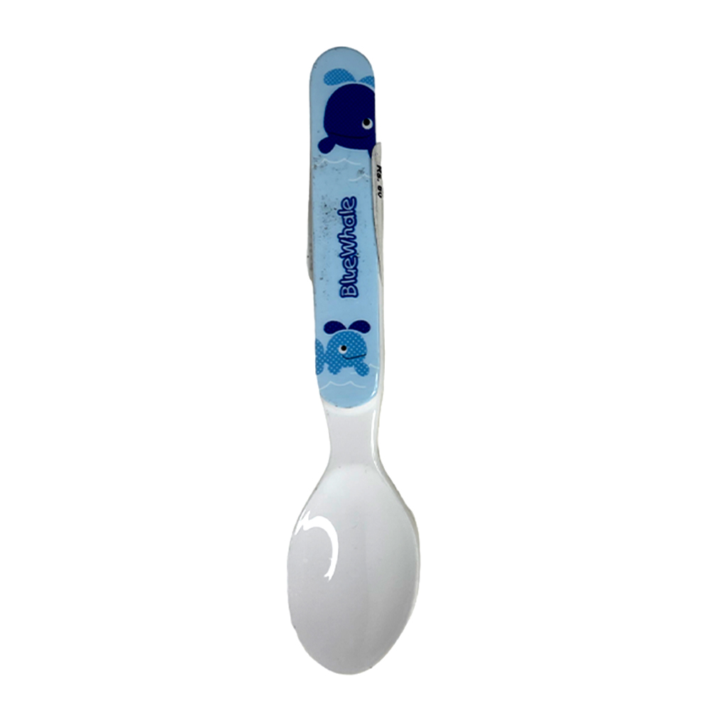 Melamine Spoon Bluewhale White & Skyblue (0178) Melamine Spoon Bluewhale White & Skyblue (0178)