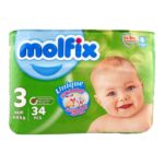 Molfix Diaper 3 Midi 4-9 Kg 34-Pack