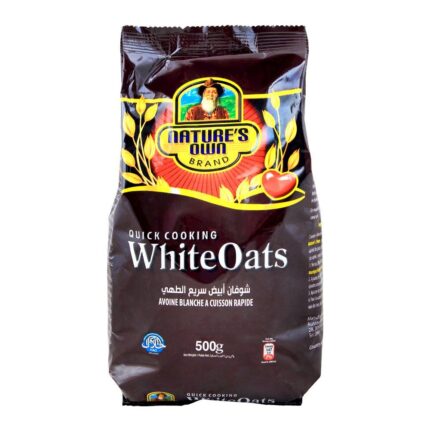 Natures Own Brand White Oats Quick Cooking 500g Pouch