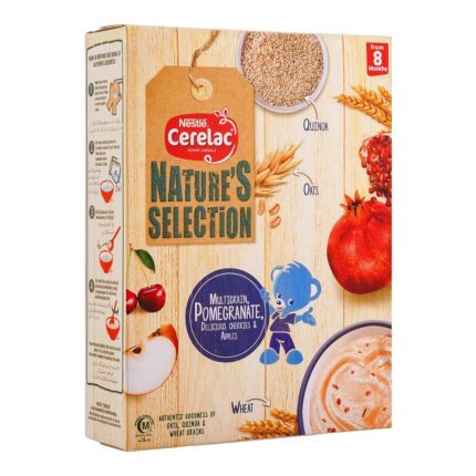 Nestle Cerelac Nature`S Selection Cereal Multigrain Pomegranate Cherries & Apples 350G
