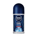 Nivea Men Cool Kick Extra Dry Cool Blue 48H Jam Deodrant Roll On 50Ml