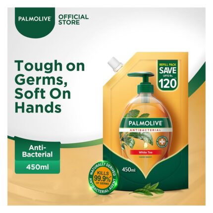 Palmolive Antibacterial White Tea Hand Wash Refill 450Ml