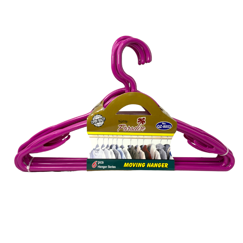 Paradise Cloth Hanger Purple 6P (8053) Paradise Cloth Hanger Purple 6P (8053)