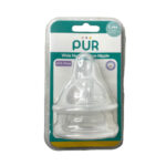Pur Wide Neck Silicone Nipple Large 6M+ 2Pcs (3257)