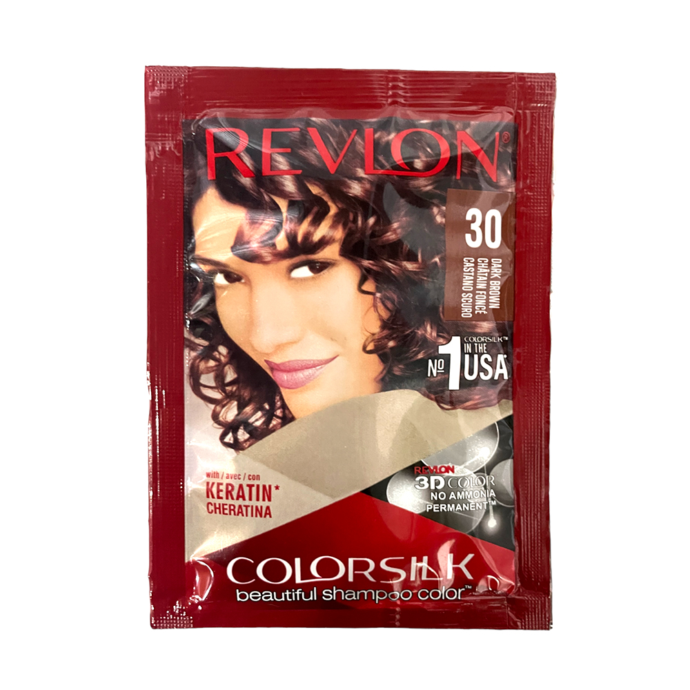 Revlon Shampoo Hair Color Sachet Dark Brown No.30 Revlon Shampoo Hair Color Sachet Dark Brown No.30