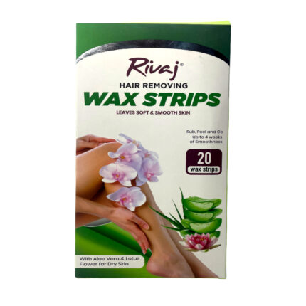 Rivaj Hair Removing Wax Strips With Aloe Vera & Lotus 20Pcs