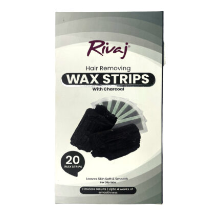 Rivaj Hair Removing Wax Strips With Charcoal 20Pcs