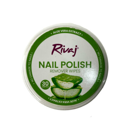 Rivaj Nail Polish Remover 30 Wipes Aloe Vera