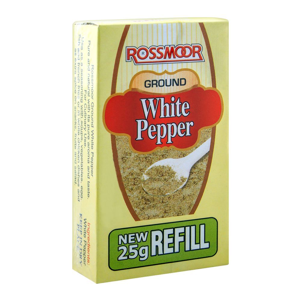 Rossmorr Ground White Pepper 25g Rossmorr Ground White Pepper 25g