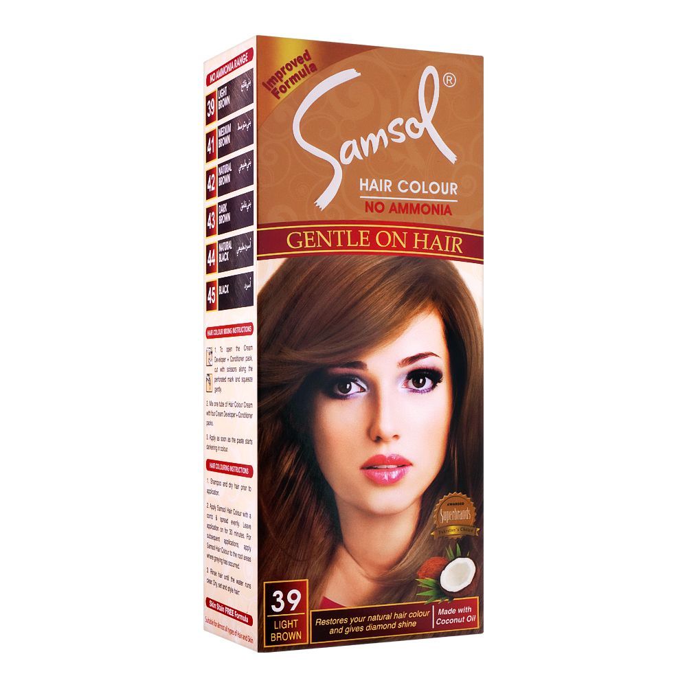 Samsol No Ammonia Hair Colour 39 Light Brown Samsol No Ammonia Hair Colour 39 Light Brown