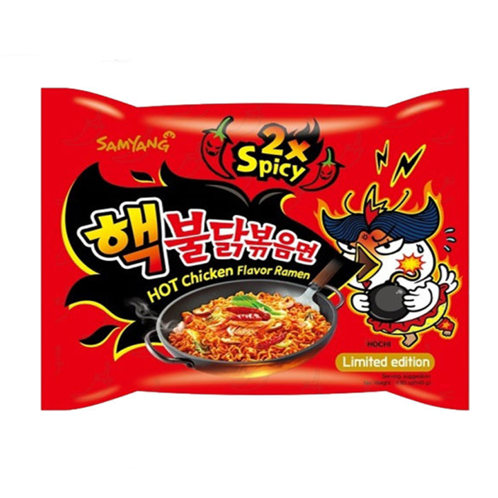 Samyang 2X Spicy Hot Chicken Flavor Ramen Noodle 140Gm Samyang 2X Spicy Hot Chicken Flavor Ramen Noodle 140Gm