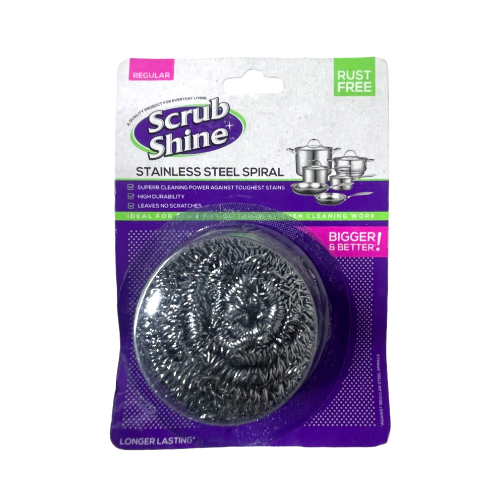 Scrub Shine Stainless Steel Spiral Regular Scrub Shine Stainless Steel Spiral Regular