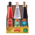 Shangrila Trio Pack Chilli Sauce + Synthetic Vineger + Soy Sauce 3x800ml