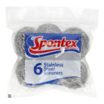 Spontex Steel Scourers 6Pcs