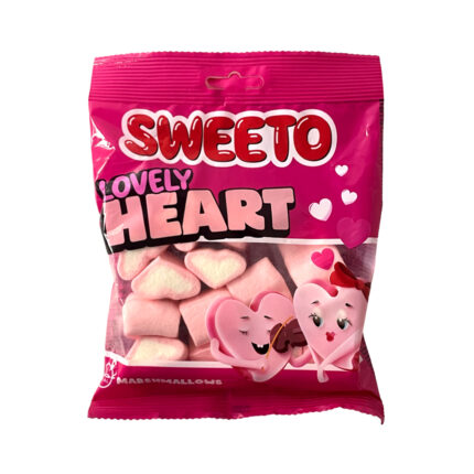 Sweeto Lovely Heart Marshmallow Pouch 60G