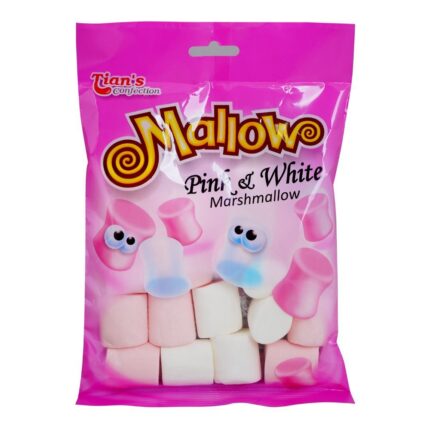 Tians Mallow Pouch Pink & White Marshmallow 100G