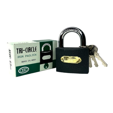 Tri-Circle Iron Pad Lock 63Mm
