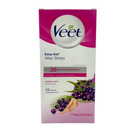 Veet Easy-Gel Wax Strips For Normal Skin With Shea Butter 12 Strips