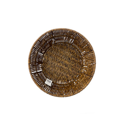 Zik Fruit Basket Wooden Style Round Small (A-7)