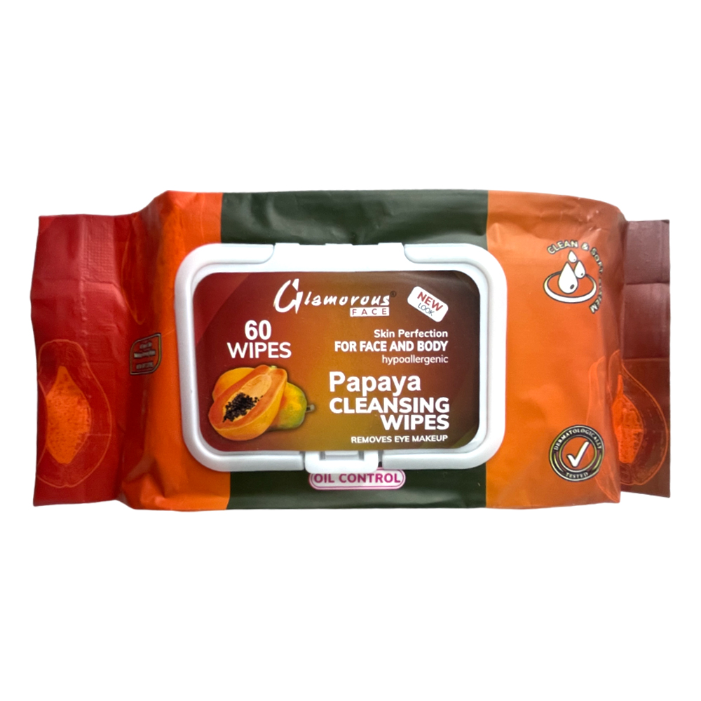 Glamorous Face Cleansing Wipes 60Pcs Glamorous Face Cleansing Wipes 60Pcs