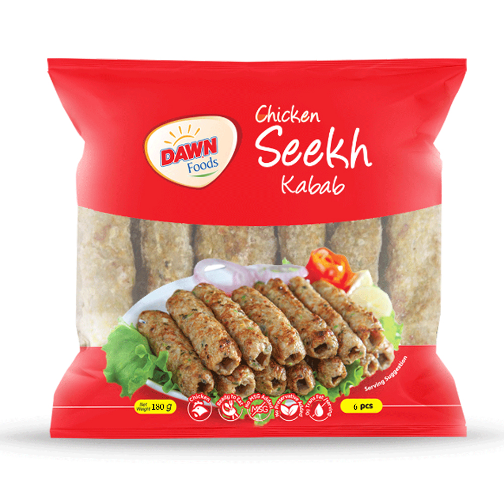 Dawn Chicken Seekh Kabab 6Pcs 180G Dawn Chicken Seekh Kabab 6Pcs 180G