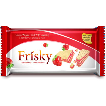 Inovative Frisky Strawberry Cream Wafers 75G
