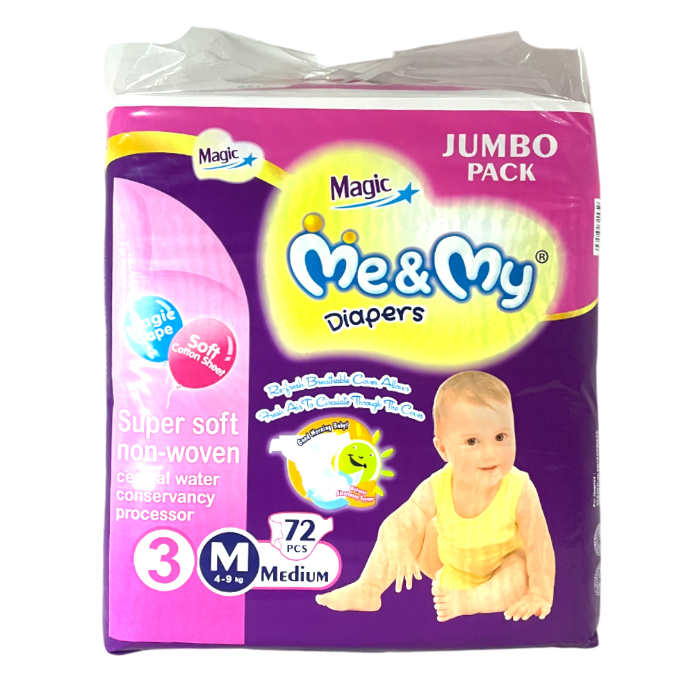 Me & My Diaper Medium No3 72Pcs Me & My Diaper Medium No3 72Pcs